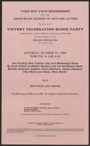 Flyer: Victory celebration block party