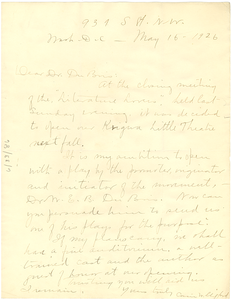 Letter from Carrie Clifford to W. E. B. Du Bois