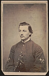 [Sergeant John Hay Nichols of Co. D, 43rd Massachusetts Infantry Regiment and U.S. Signal Corps in uniform with Signal Corps insignia on sleeve]