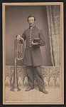 [Unidentified musician in Union uniform with saxhorn]