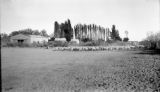 Argentina, sheep corral and farm in Río Negro province