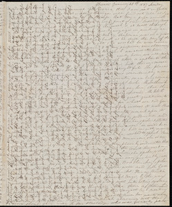 Letter from Anne Warren Weston, Boston, to Deborah Weston, January 30th, 1837, Monday