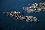 Thumbnail for An October 2017 aerial view of the Cape Neddick Lighthouse, better known as the "Nubble Light," off Wells, Maine