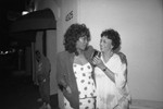 Gertrude Gipson interviewing Marlena Shaw outside of the Pied Piper nightclub, Los Angeles, 1987