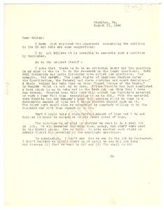 Letter from Thurgood Marshall to Walter White