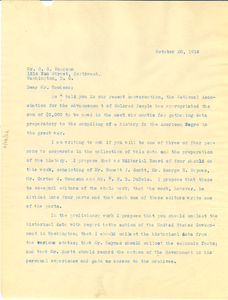 Letter from W. E. B. Du Bois to C. G. Woodson