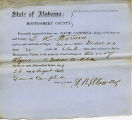 Montgomery County, Alabama Slave Holder Affidavits: August 26, 1861