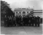 [Civil rights leaders attending the National Emergency Civil Rights Conference, posed standing in front of the White House, Washington, D.C.]