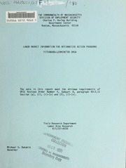 Labor market information for affirmative action programs, Fitchburg-Leominster SMSA