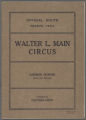 Official Route Season 1922 Walter L. Main Circus