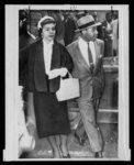 The Rev. M.L. King and his wife outside Montgomery courthouse