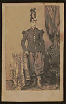 [Unidentified chasseur of the 18th Massachusetts Infantry Regiment, 62nd Pennsylvania Infantry Regiment or 83rd Pennsylvania Infantry Regiment, in Union uniform with shako hat]