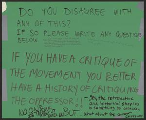 Green "Do You Disagree With Any of This?" poster