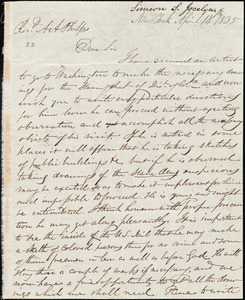 Letter from Simeon Smith Jocelyn, New York, to Amos Augustus Phelps, April 14 1835