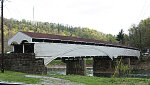 The Philippi Covered Bridge across the Tygart Valley River in Philippi, West Virginia