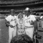 Ethel Bradley, Hank Aaron, and Willie Mays, Los Angeles, 1980