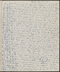 Thumbnail for Letter from Anne Warren Weston, Boston, to Deborah Weston, March 8, 1839