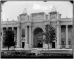 Main entrance at north front of the Palace of Education and Social Economy