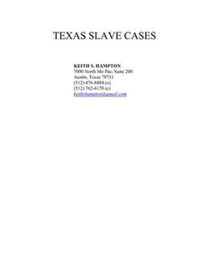 Thumbnail for Texas Slave Cases