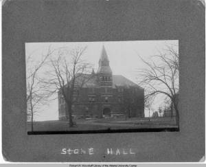 Photograph of the exterior of Stone Hall at Atlanta University, Atlanta, Georgia, circa 1882