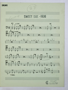 Bernstein, Leonard / TELEVISION - OMNIBUS JAZZ SHOW 1955 (ARR. Bernstein), Percussion PART used by Bernstein, Leonard.