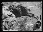 Petra. El-Habis area. El-Habis from Umm el-Biyara showing position of Crusader castle