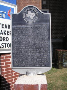 Texas Historical Commission Marker: St. James Methodist Church