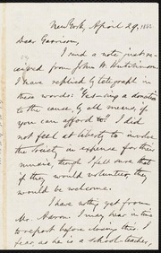 Letter to] Dear Garrison [manuscript