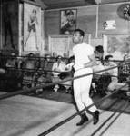 "Sugar" Ray Robinson training