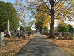 Scene at Mount Hebron Cemetery, which is actually a complex of five adjoining graveyards, including one in which Confederate dead from the U.S. Civil War of the 1860s are interred, in Winchester, Virginia