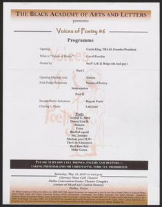 Program: Voices of Poetry #6