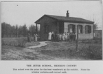 The Jeter School, Henrico County; This school won the prize for the best woodwork at the exhibit; Note the window curtains and curved walk