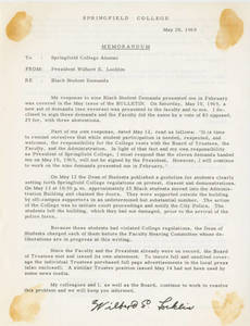 "Teach In" press release dated February 21, 1969