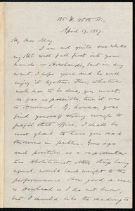 Letter from Oliver Johnson, [New York], to Samuel May, April 17, 1887