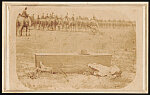 [Private William H. Johnson of Co. B, 1st New York Cavalry Regiment lying next to his coffin after being executed for desertion]