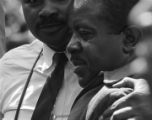 Ralph Abernathy and another man at Martin Luther King, Jr.'s funeral.