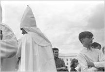 Klansmen at a Ku Klux Klan rally in Montgomery, Alabama.