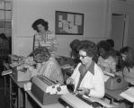 Typing class at the Massey-Draughon Business College at 415 Montgomery Street in Montgomery, Alabama.