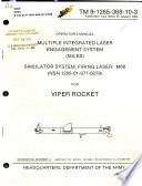 Operator's manual : Multiple Integrated Laser Engagement System (MILES) simulator system, firing, laser, M68 (NSN 1265-01-077-6079) for VIPER rocket