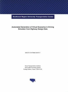 Automated generation of virtual scenarios in driving simulator from highway design data