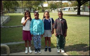 Four Gates Elementary Students Outside