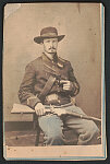 [Unidentified soldier in Union uniform with Spencer carbine and revolver]