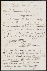 Letter to] My dear Sir [manuscript