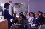 Students in class. Rae Linda Brown teaching the History of Jazz course.