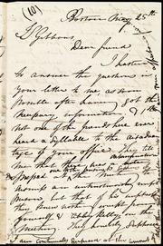 Draft of letter to] JS Gibbons, Dear friend [manuscript