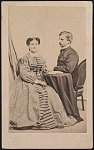 [Major General Nathaniel Prentiss Banks of General Staff U.S. Volunteers Infantry Regiment in uniform, with his wife Mary Theodosia Palmer Banks, who holds an open book]