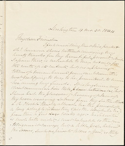 Letter from Elizabeth Pease Nichol, Darlington, [England], to Maria Weston Chapman, 1844 April 30