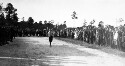 Men running in a sports event. - 100 yard dash. Sussex County School Fair