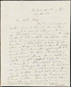 Thumbnail for Letter from Elizur Wright, New York, to Amos Augustus Phelps, 1834 May 16