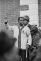 Young man speaking outside Brown Chapel AME Church in Selma, Alabama, on Bloody Sunday.